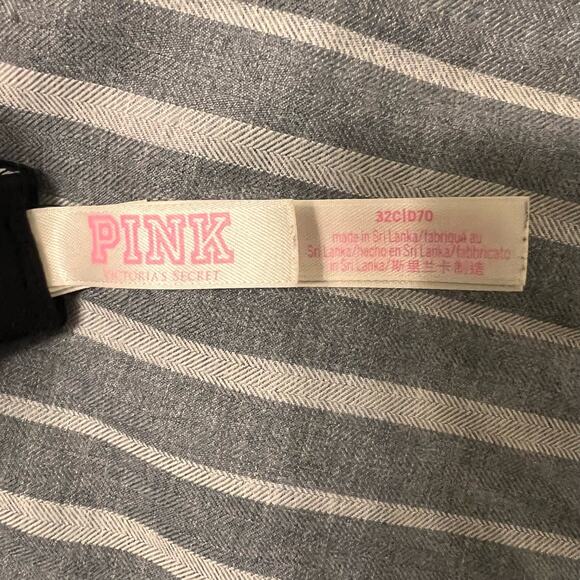 PINK Multi-Color Blue Tie Dye Wear Everywhere Lightly Lined T-Shirt Bra 32C - Picture 4 of 7